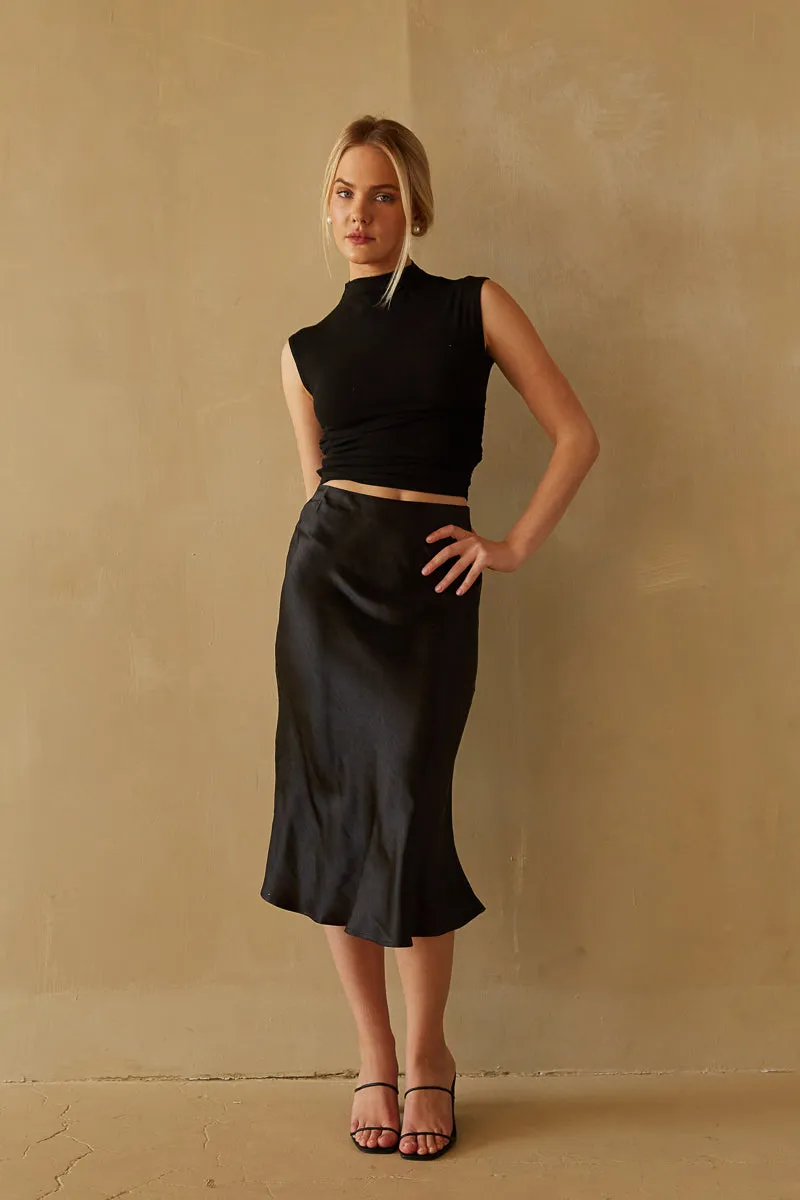 Eliza Satin Midi Skirt sold by American Threads product image thumbnail 2