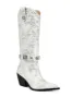 Azalea Wang Bavani Silver Jacquard Western Boots sold by American Threads