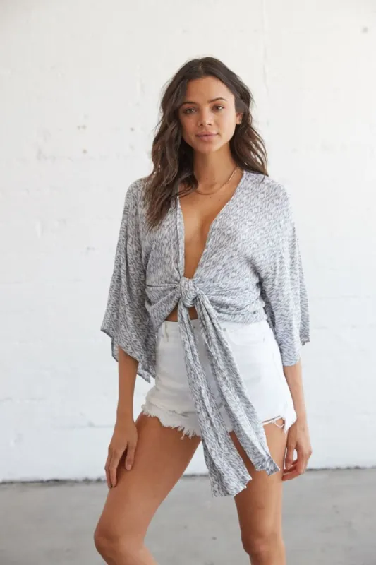 Still Of Night Wrap Top sold by American Threads