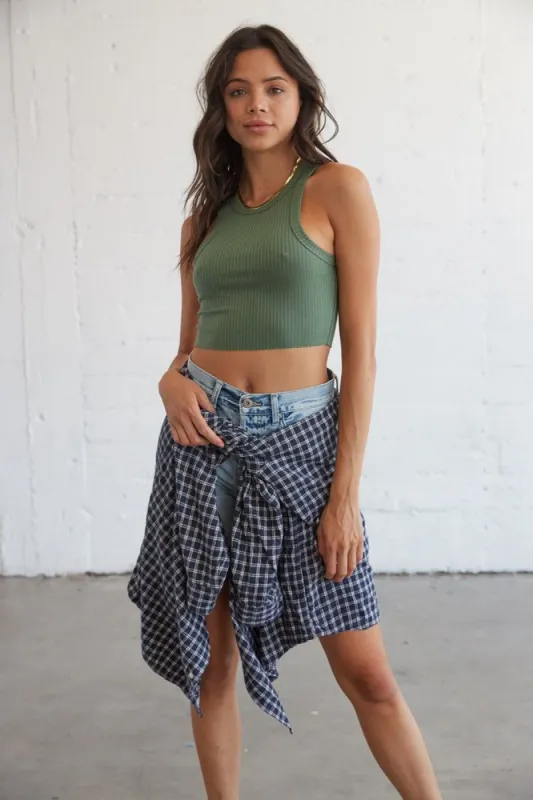 Daniella Ribbed Racerback Tank sold by American Threads