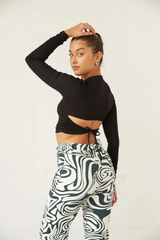 Queens Tie Back Crop Top sold by American Threads