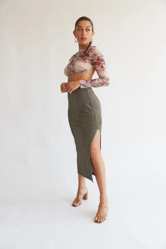 Palm Springs Midi Skirt sold by American Threads