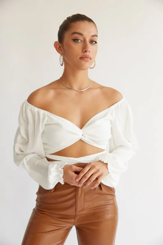 Jolie Puff Crop Top sold by American Threads