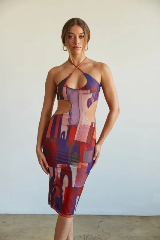 Monty Cut Out Midi Dress sold by American Threads