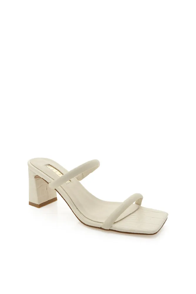 Idele Double Strap Block Heel in Bone sold by American Threads product image thumbnail 2