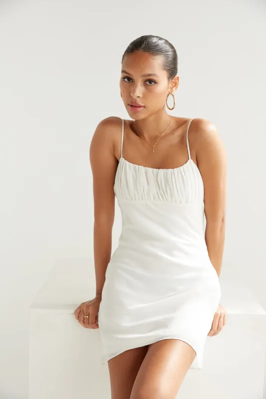 Maude Ruched Mini Dress sold by American Threads