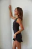 New York One Shoulder Ruched Bodycon Mini Dress sold by American Threads