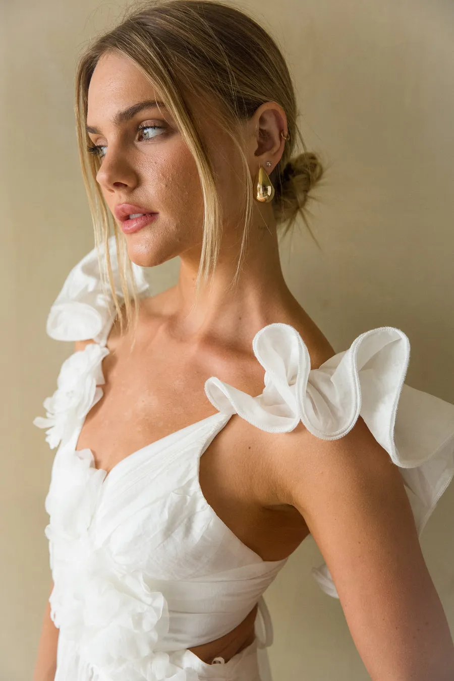 Lilia Floral Ruffle Maxi Dress sold by American Threads product image thumbnail 5