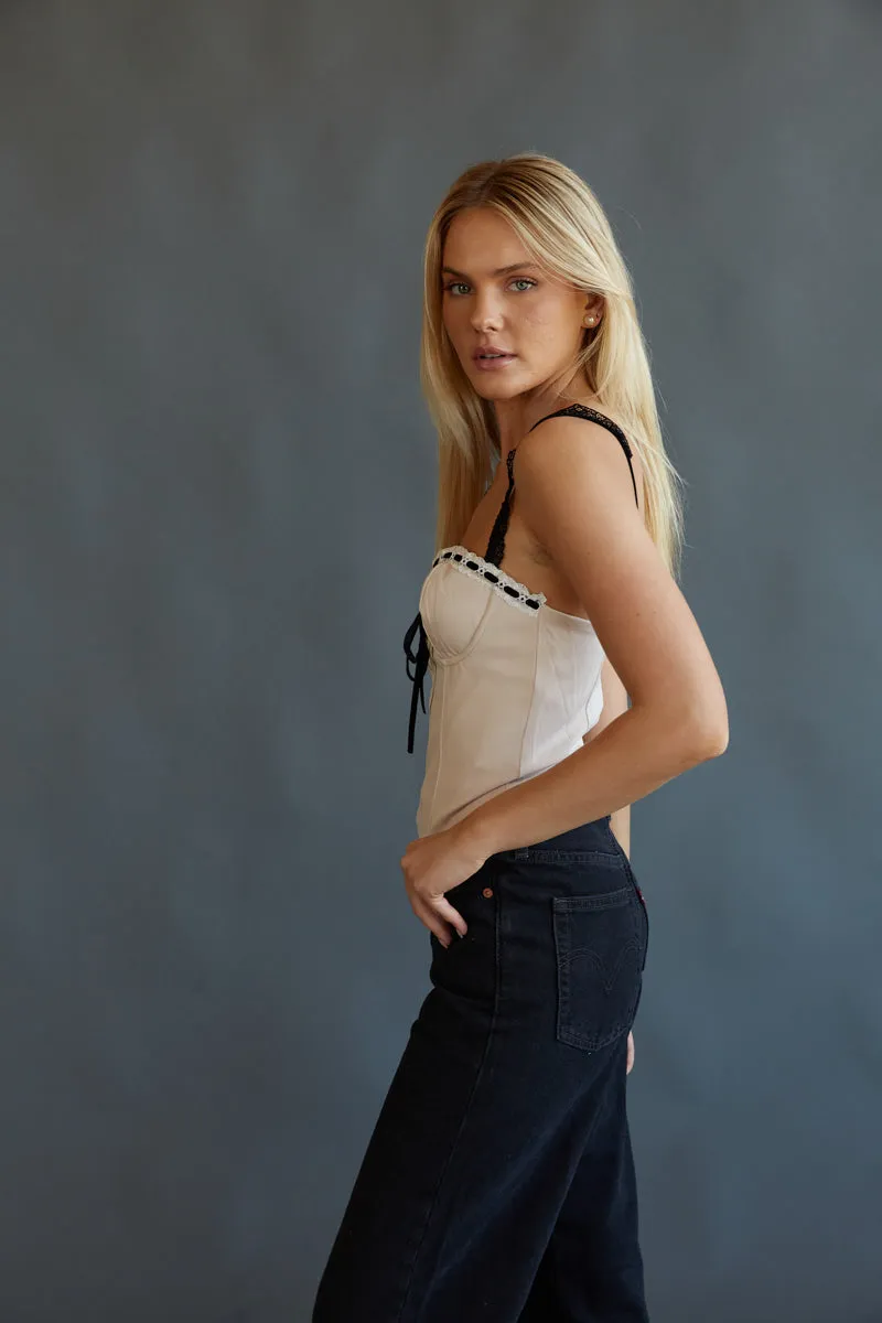 Ayla Contrast Corset Top sold by American Threads product image thumbnail 3