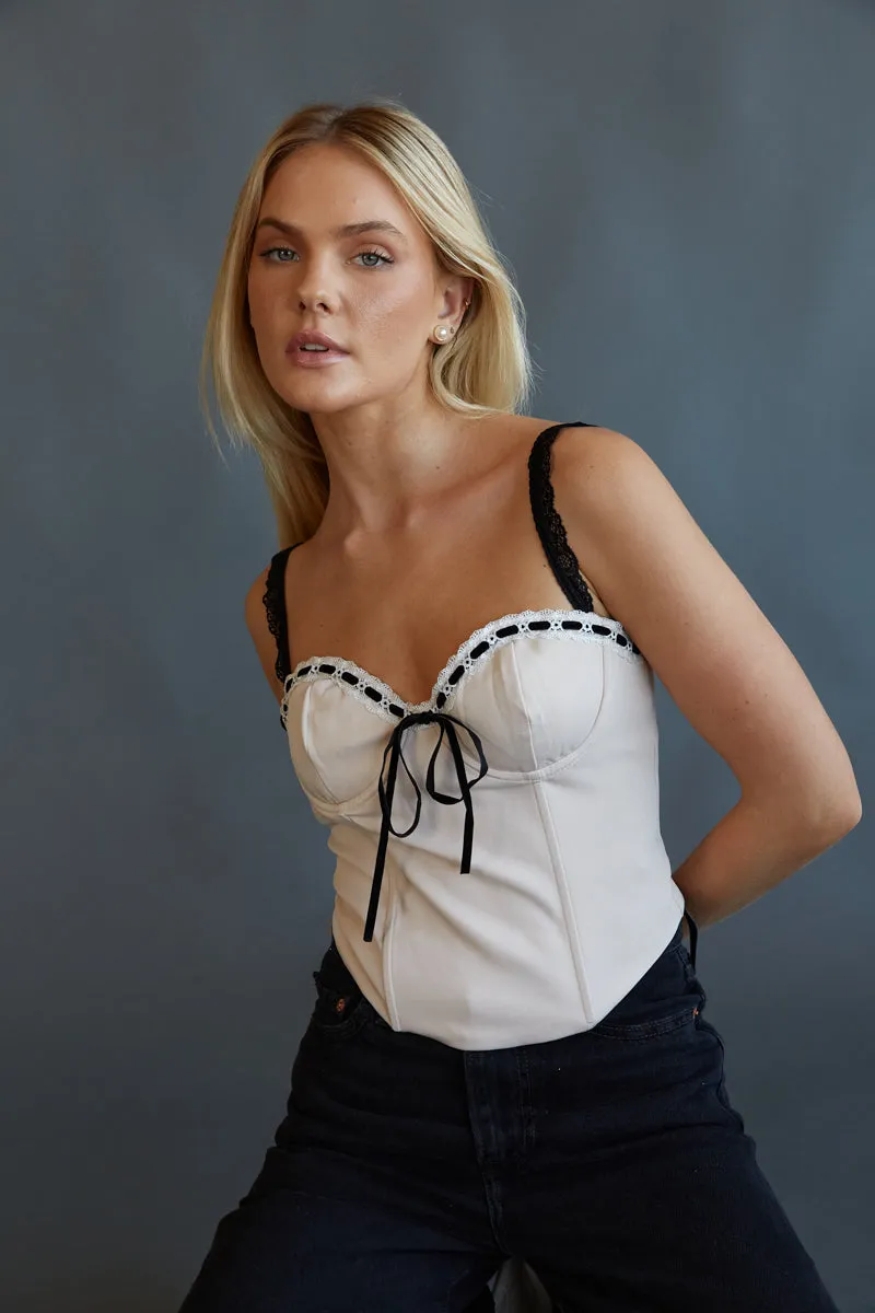 Ayla Contrast Corset Top sold by American Threads product image thumbnail 4