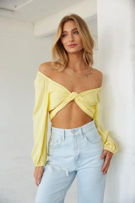 Lola Tie Front Crop Top sold by American Threads