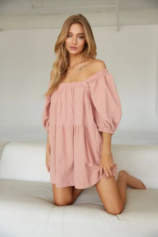 Clara Tiered Ruffle Mini Dress sold by American Threads