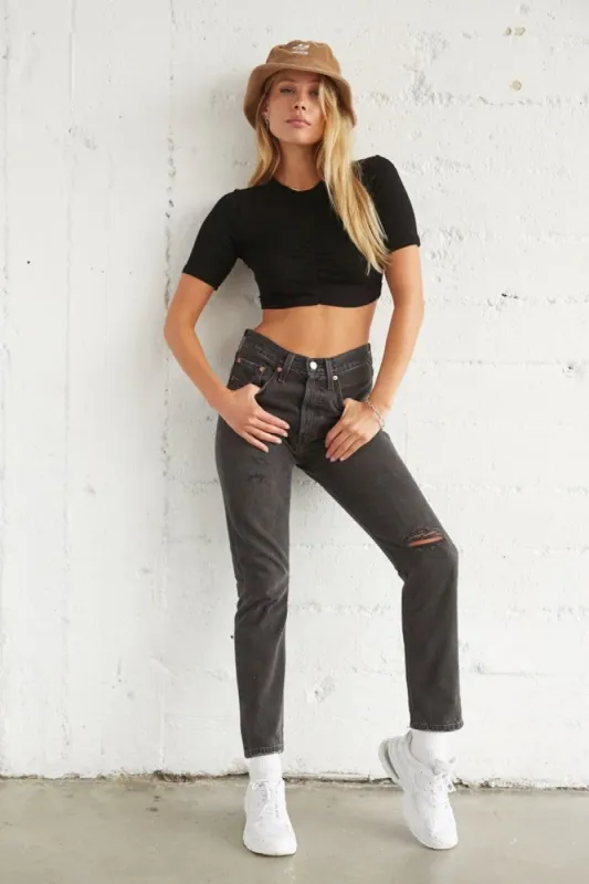 Levi's 501 Straight Jeans In Black sold by American Threads