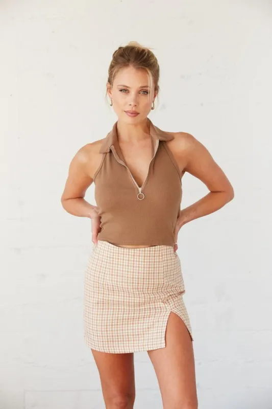 Poppy Plaid Mini Skirt sold by American Threads
