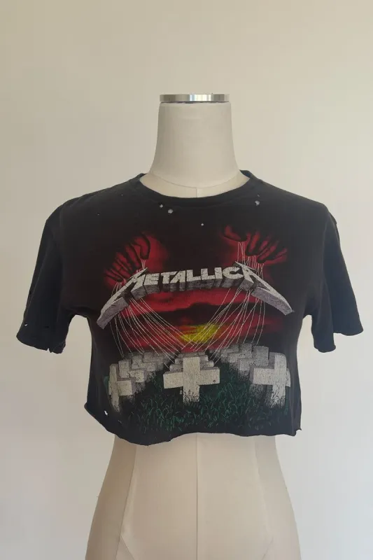 Metallica Cropped Vintage Tee sold by American Threads