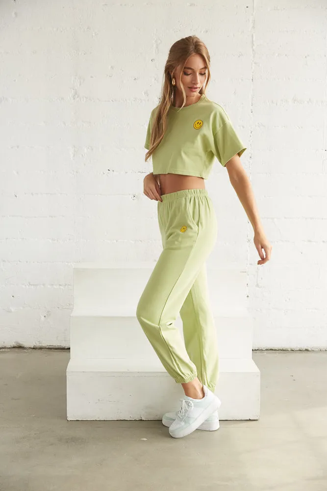 Be Happy Crop Tee sold by American Threads product image thumbnail 4