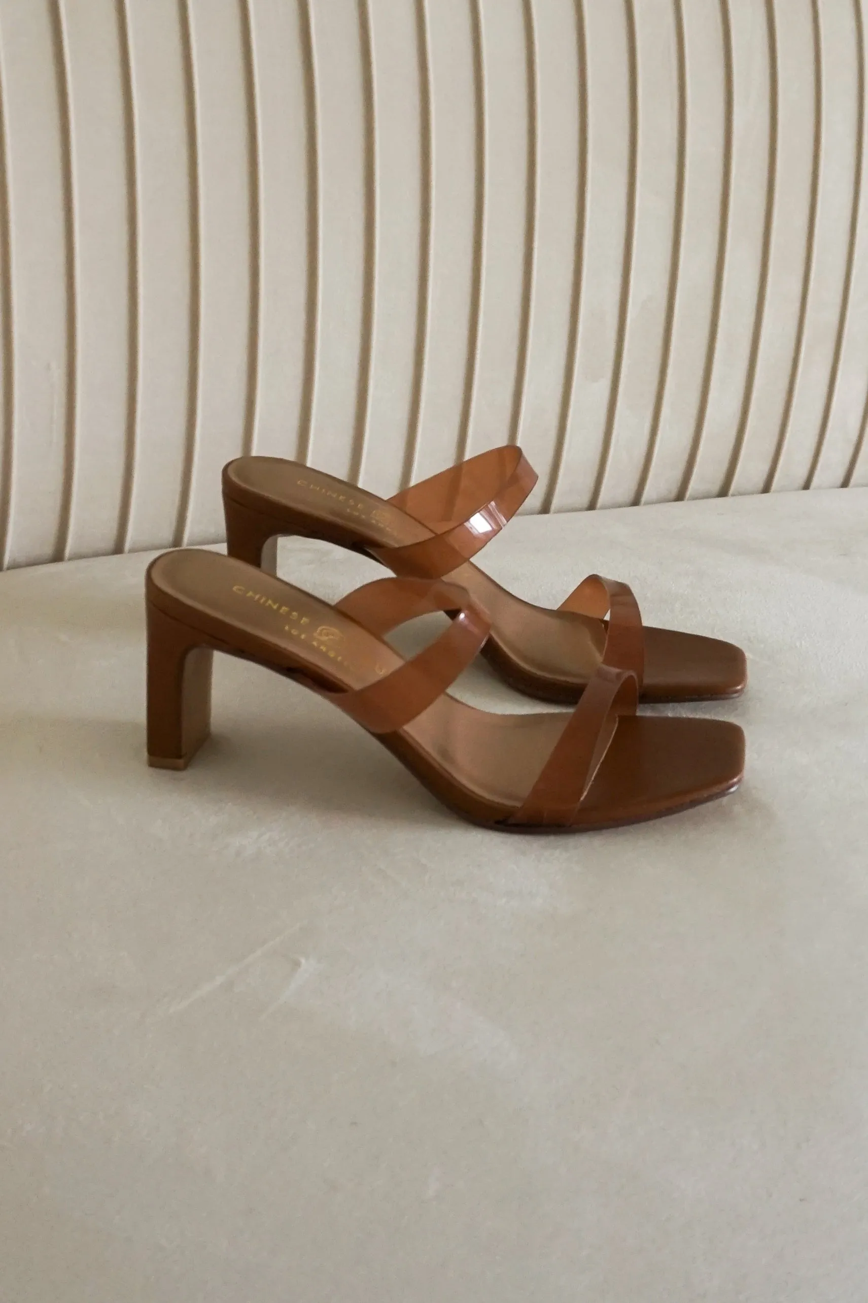 Yanti Double Strap Slide Sandals in Camel sold by American Threads product image thumbnail 2