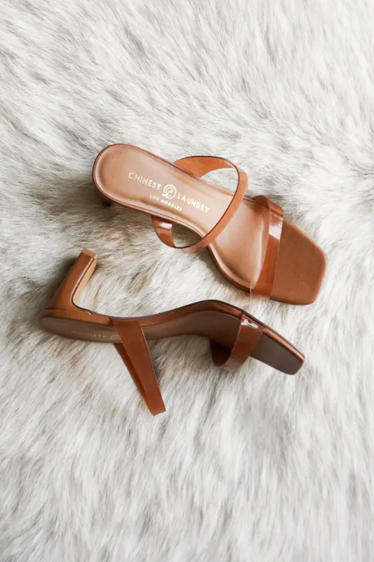 Yanti Double Strap Slide Sandals in Camel sold by American Threads