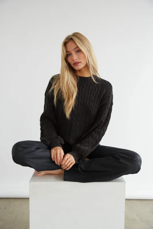 Rhyan Cable Knit Sweater sold by American Threads