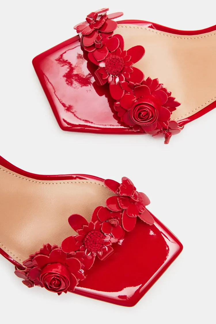 【Steve Madden】新作☆ROSALEA フローラル ストラップ サンダル Steve Madden Rosalea Floral Patent Heel | Parallel