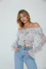 Rome Off-The-Shoulder Chiffon Ruffle Top sold by American Threads