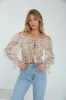 Rome Off-The-Shoulder Chiffon Ruffle Top sold by American Threads