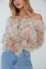 Rome Off-The-Shoulder Chiffon Ruffle Top sold by American Threads