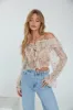 Rome Off-The-Shoulder Chiffon Ruffle Top sold by American Threads