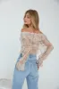 Rome Off-The-Shoulder Chiffon Ruffle Top sold by American Threads