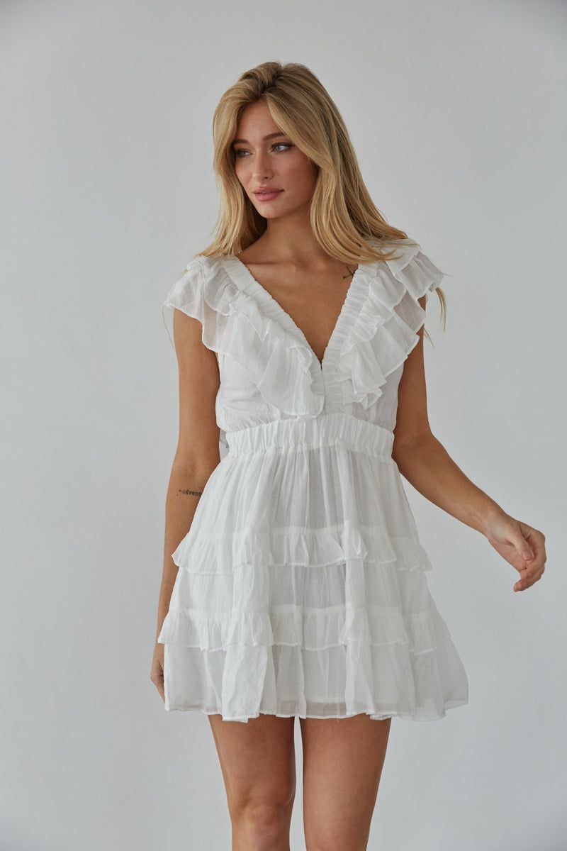 Xena Flutter Sleeve Mini Dress sold by American Threads product image thumbnail 5