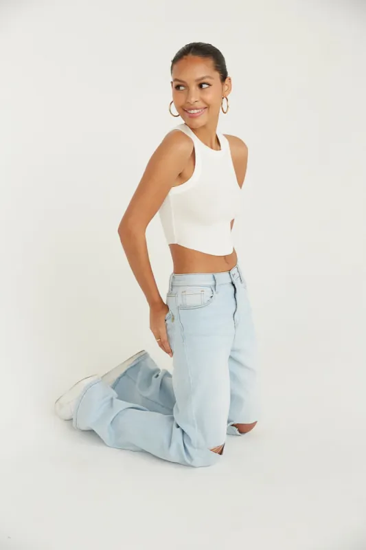 Ivy Ribbed Crop Top sold by American Threads