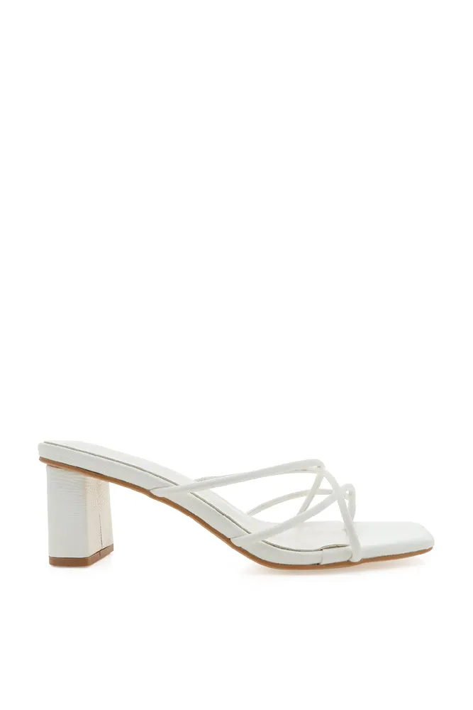 Jeana Block Heel in White sold by American Threads product image thumbnail 5