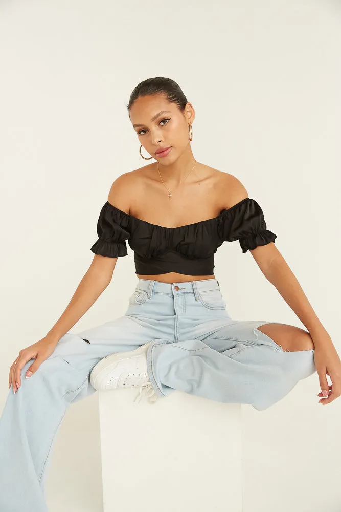Mara Puff Crop Top sold by American Threads product image thumbnail 2