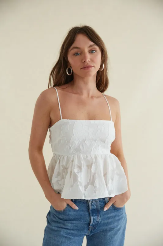 Lilly Floral Peplum Crop Top sold by American Threads