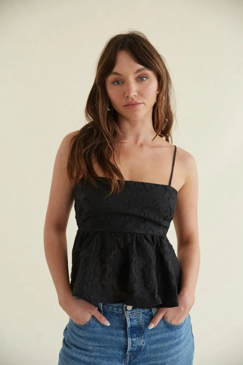 Lilly Floral Peplum Crop Top sold by American Threads product image thumbnail 2