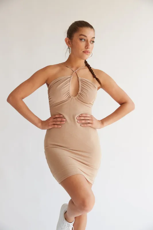 Isadora Halter Mini Dress sold by American Threads