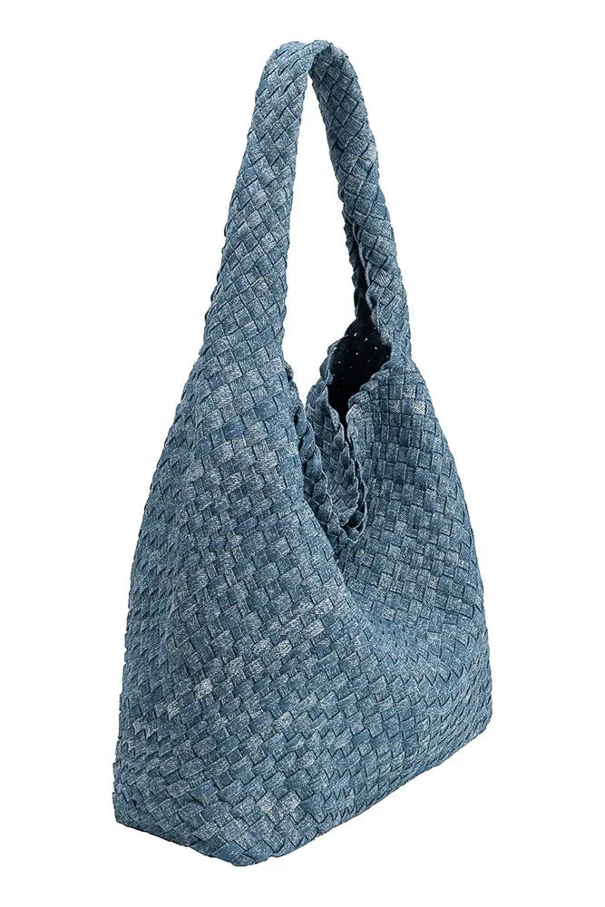 Johanna Denim Large Shoulder Bag sold by American Threads product image thumbnail 3