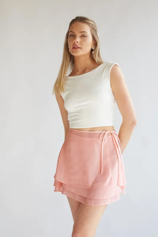 Frankie Chiffon Wrap Mini Skirt sold by American Threads