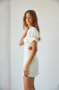 Drew Puff Sleeve Corset Linen Mini Dress sold by American Threads