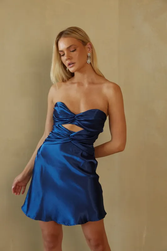 Lorelai Double Twist Tie Mini Dress sold by American Threads