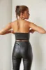 Billie Faux Leather Bustier Top sold by American Threads