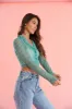 Julissa Floral Mesh Top sold by American Threads