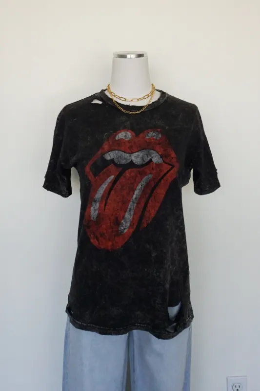 Rolling Stones Bleached Tongue Tee sold by American Threads