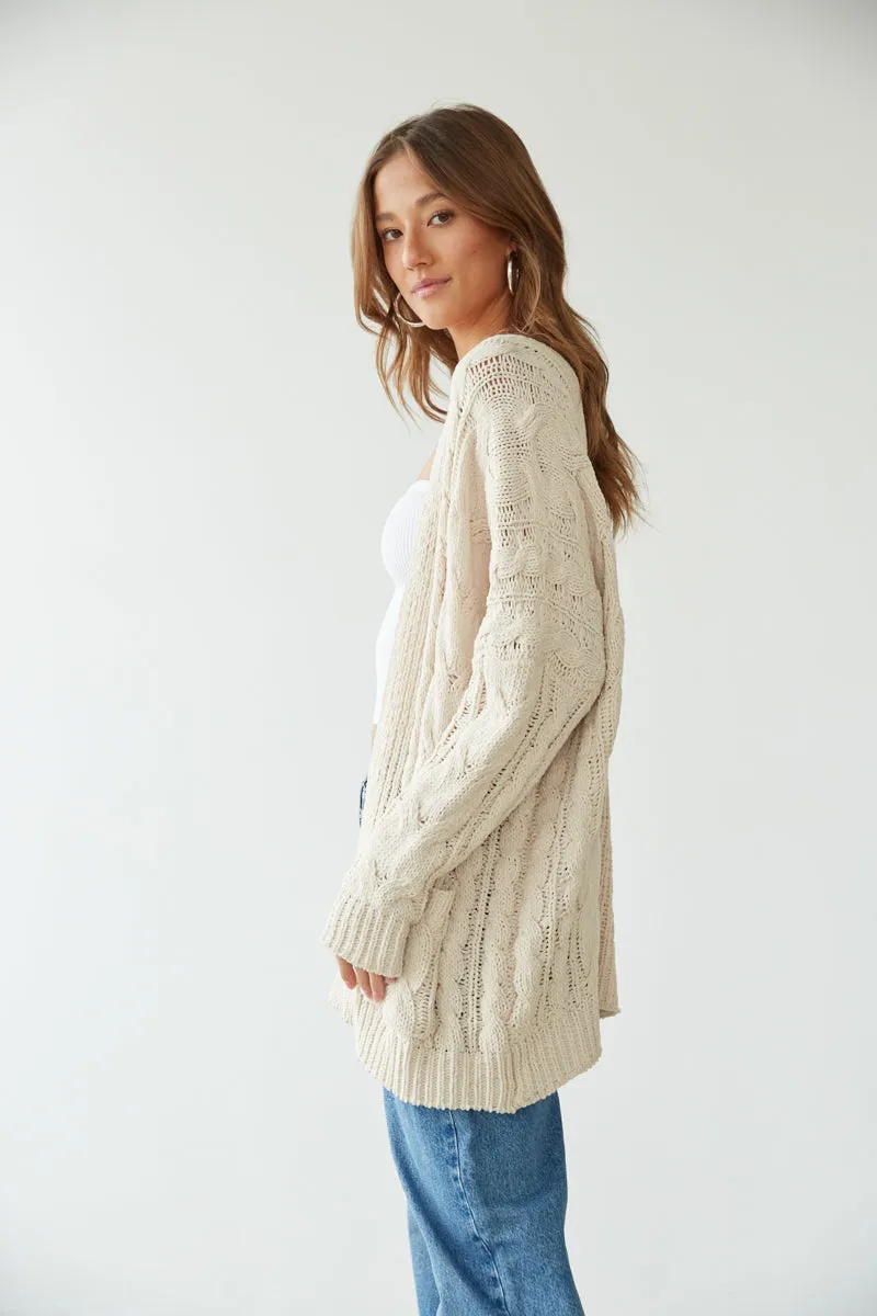 Kenna Cable Knit Cardigan sold by American Threads product image thumbnail 3