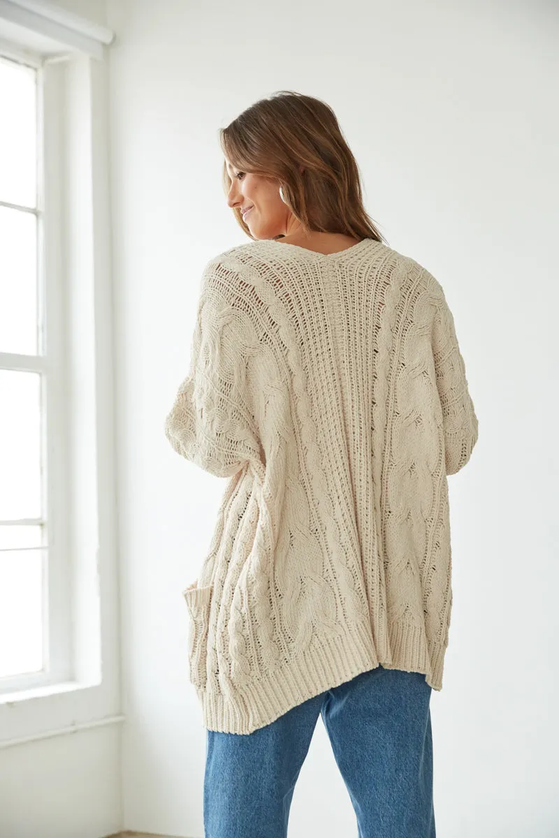 Kenna Cable Knit Cardigan sold by American Threads product image thumbnail 2