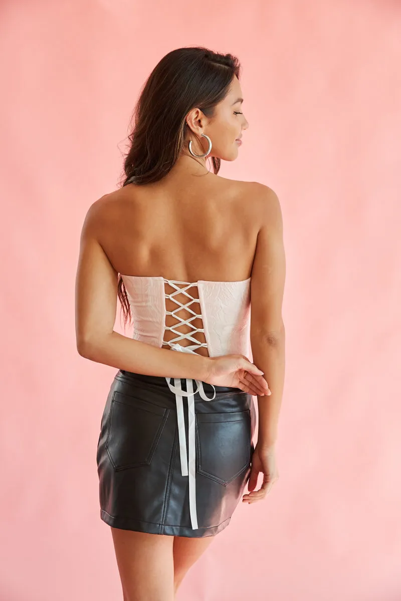 Blaire Strapless Tapestry Corset Top sold by American Threads product image thumbnail 5