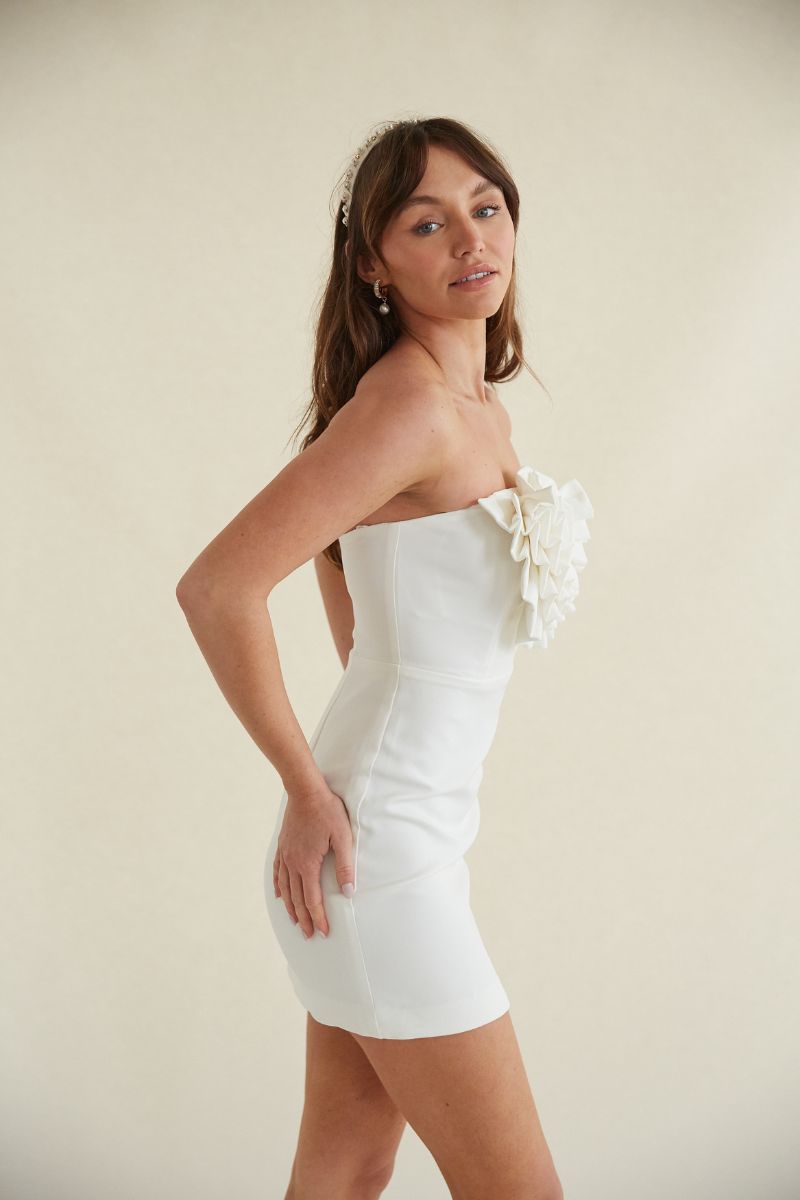 Julianna Rose Dress in White sold by American Threads product image thumbnail 3