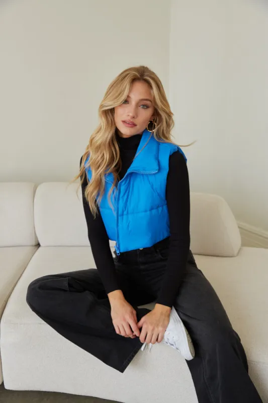 Elodie Cropped Puffer Vest - Sale sold by American Threads