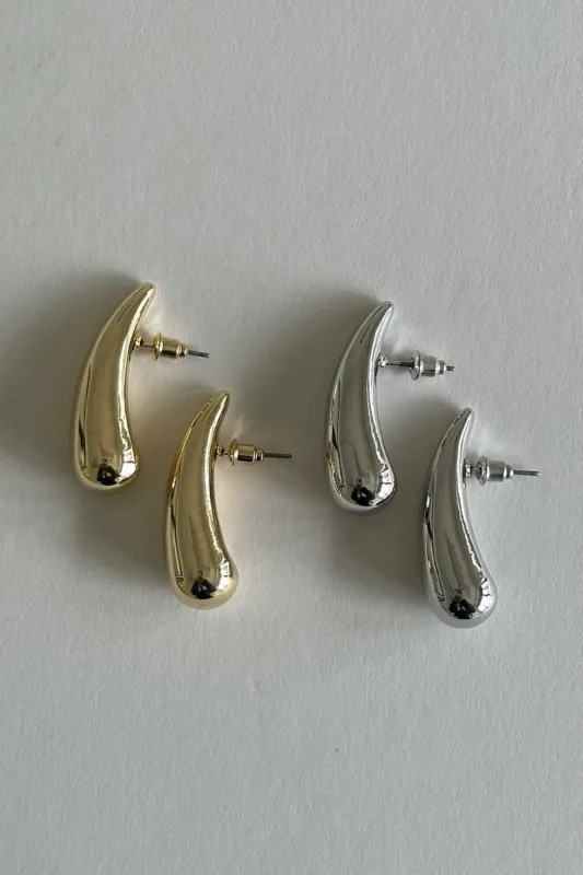 Amara Rounded Teardrop Studs sold by American Threads