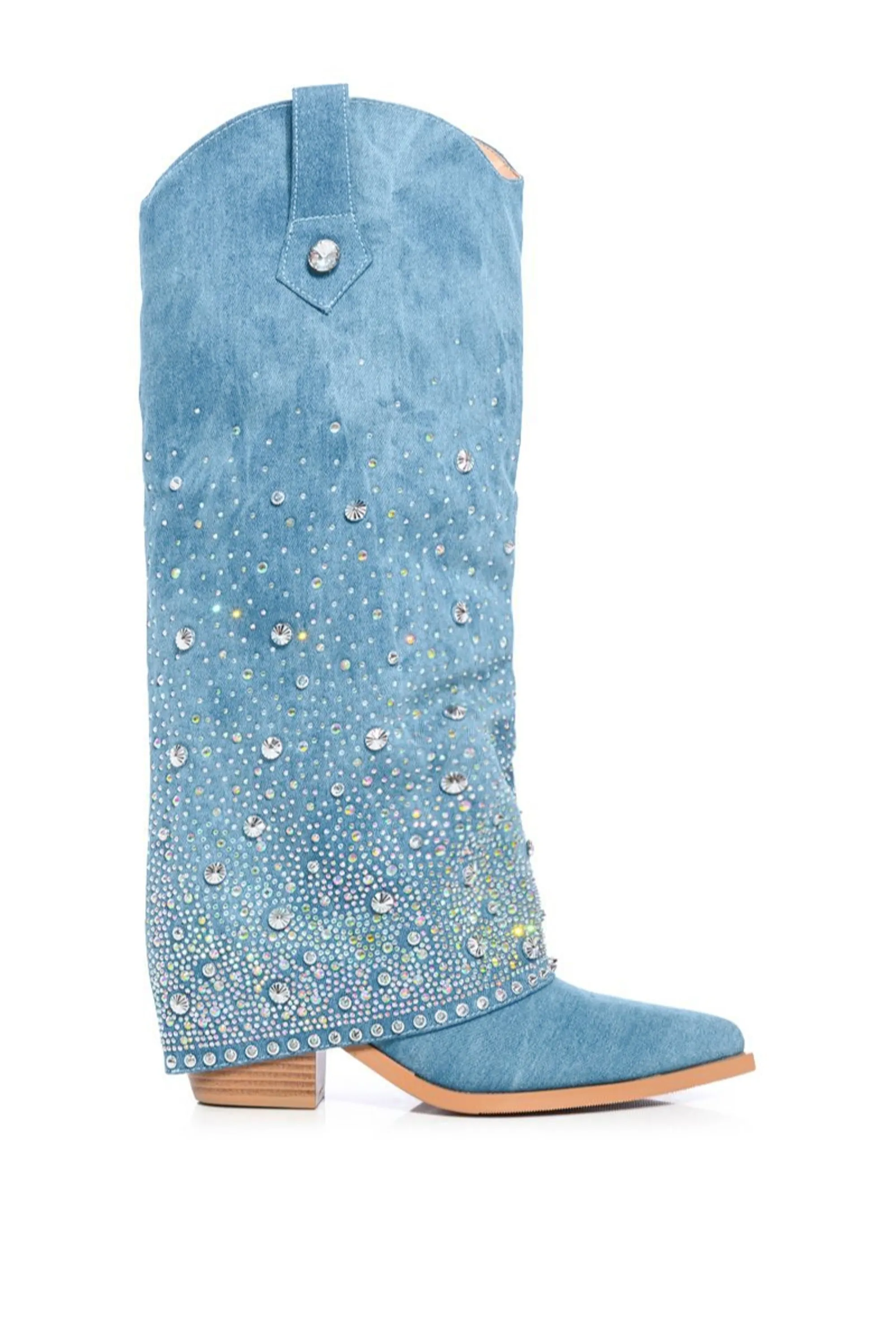 Azalea Wang Mellow Denim Western Boots sold by American Threads product image thumbnail 2
